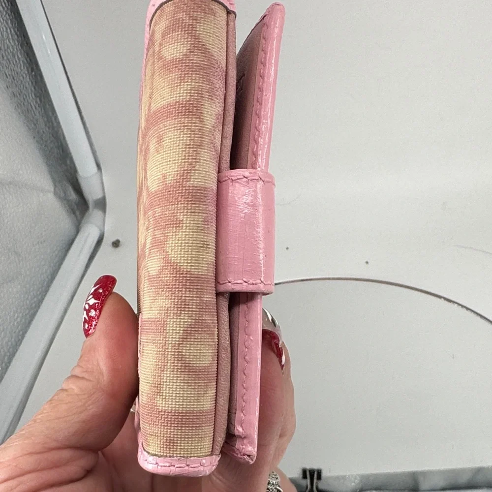 Dior Vintage Trotter Canvas Pink and Cream Monogram #1 Wallet